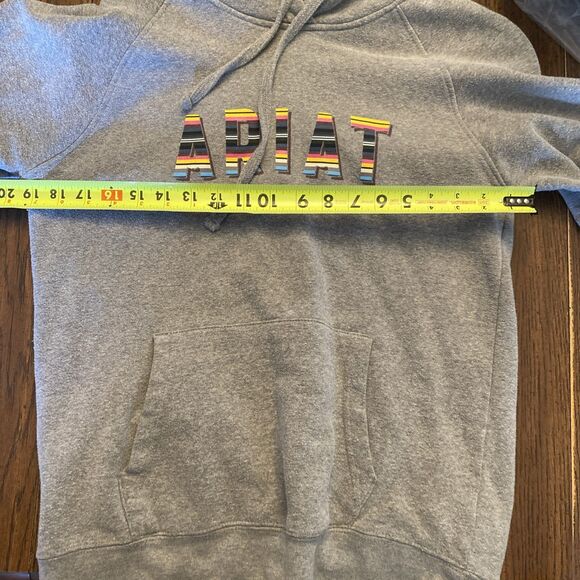 Ariat R.E.A.L. Hoodie Women’s Size Medium Grey Pullover Pouch - Picture 12 of 13